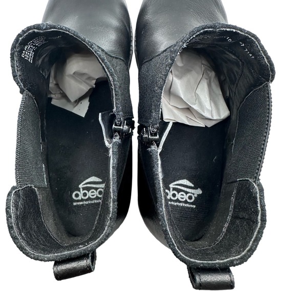 Abeo | Women | Darlington Black Leather Side Zip Ankle Booties | Size 7 - Picture 8 of 14